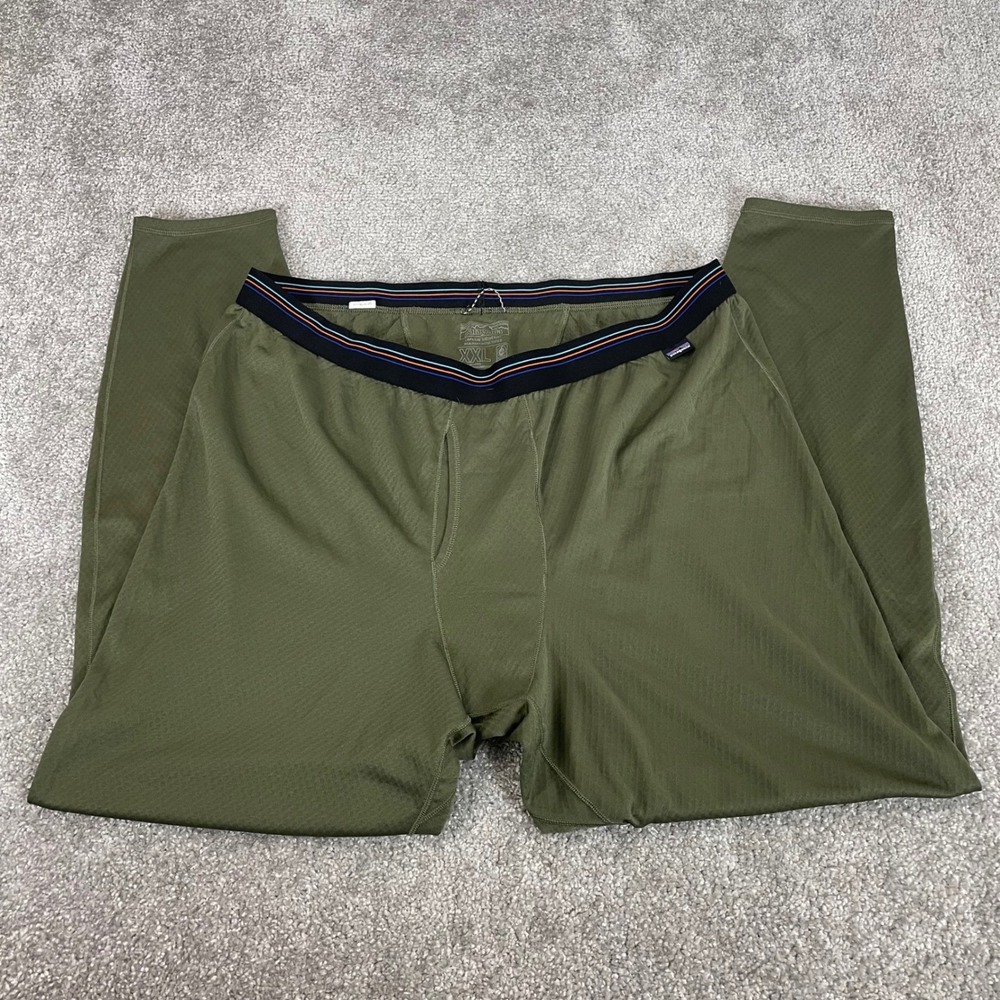 Patagonia Capilene Midweight Baselayer Bottoms Mens XXL Hiking Green 2XL - Picture 5 of 13
